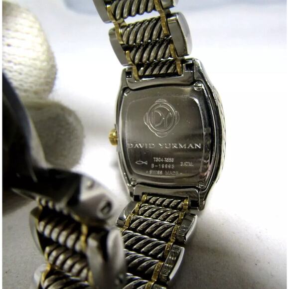 David Yurman Stainless Steel & 18K MOP Diamond Bezel 25MM Watch - Picture 5 of 10